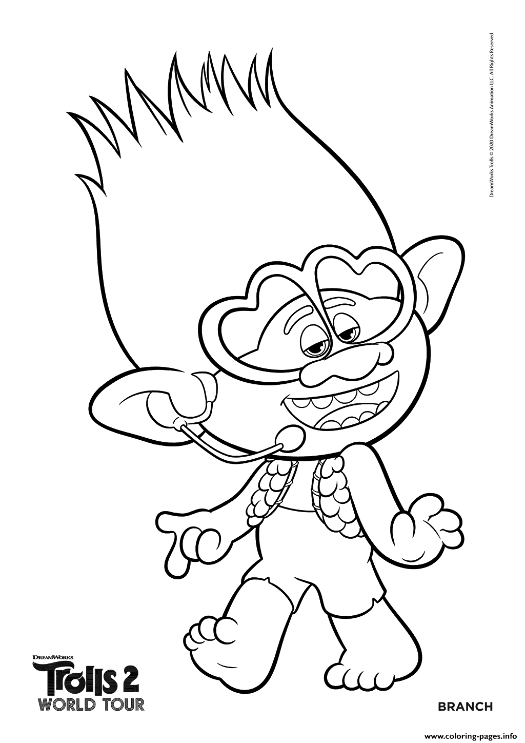 80 Printable Trolls Coloring Book 44