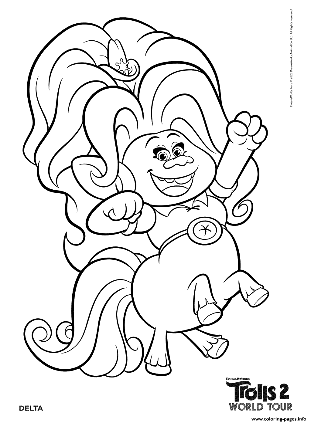 80 Printable Trolls Coloring Book 45