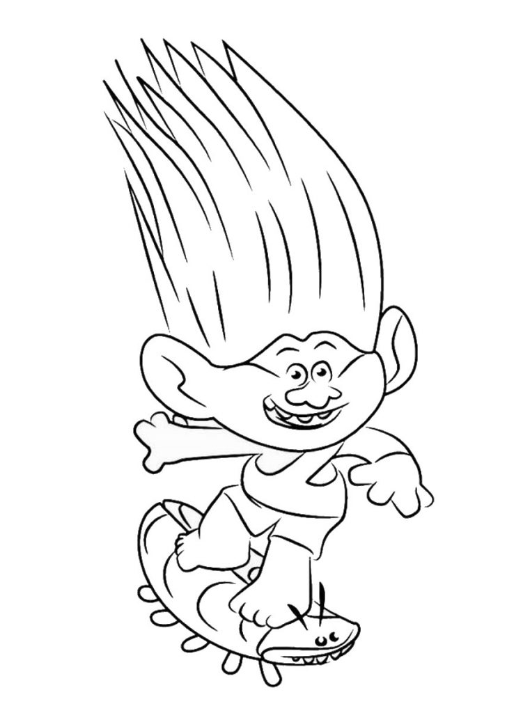 80 Printable Trolls Coloring Book 47