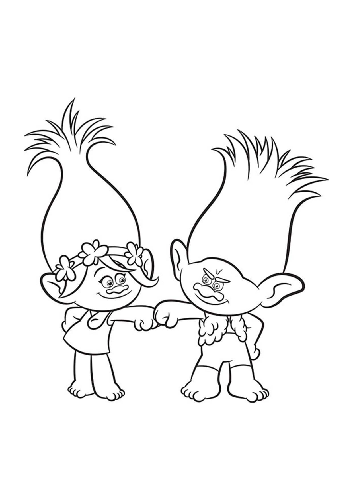 80 Printable Trolls Coloring Book 49