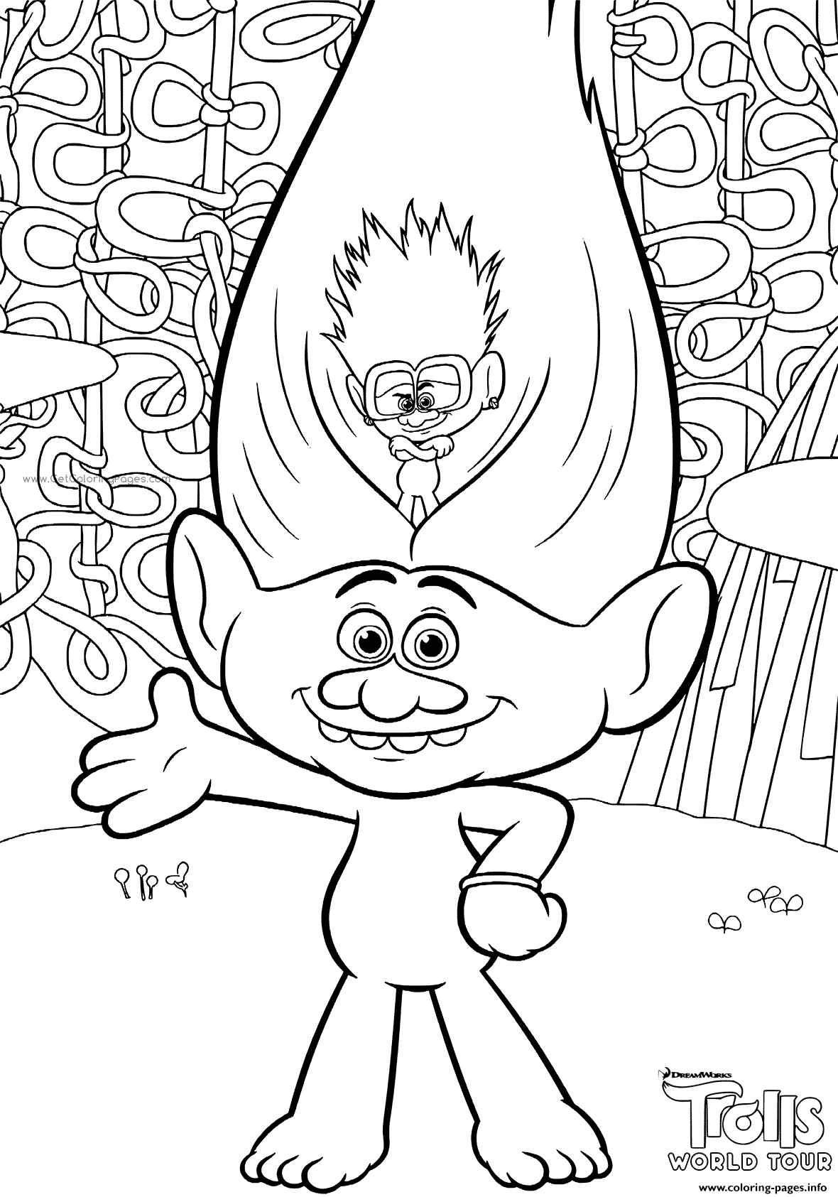 80 Printable Trolls Coloring Book 56