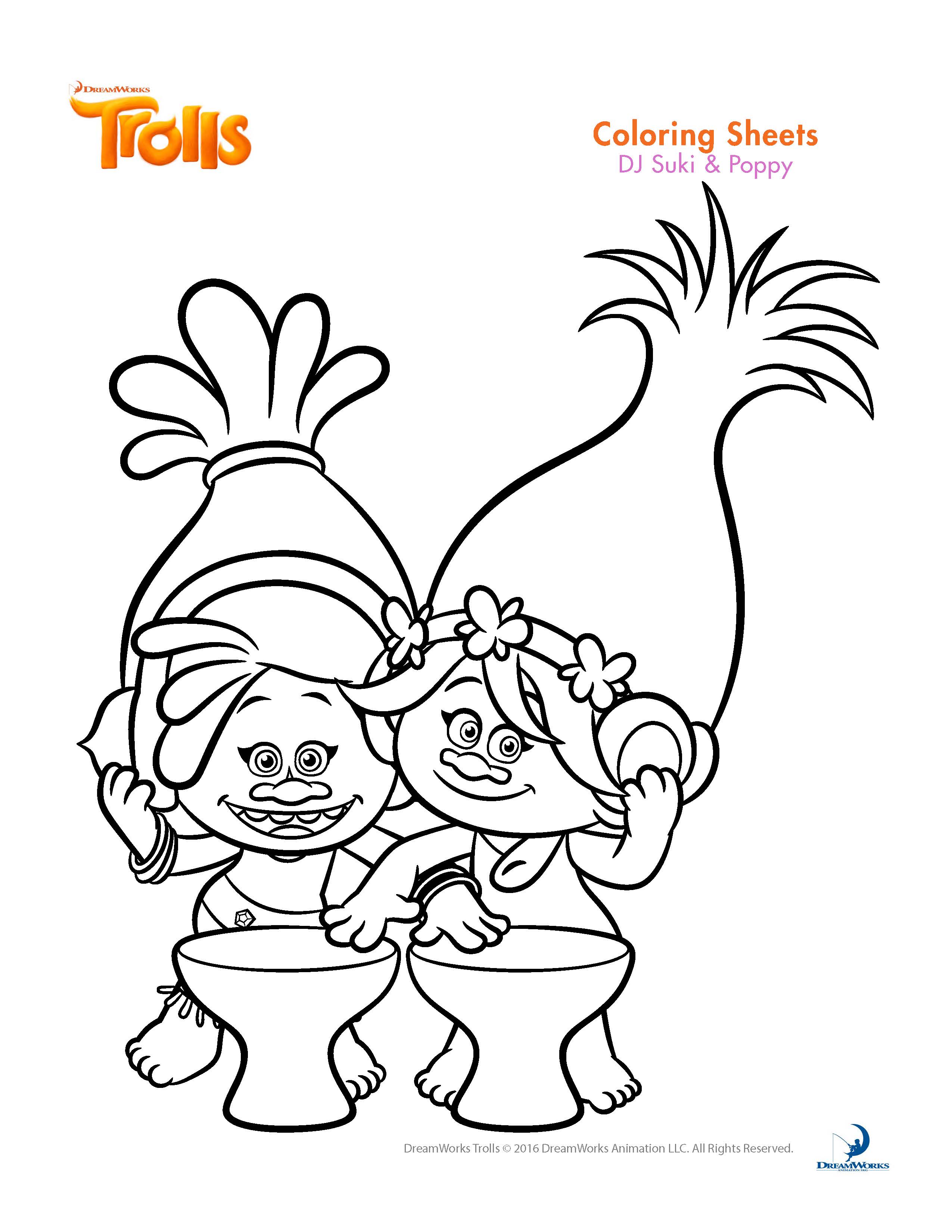 80 Printable Trolls Coloring Book 67