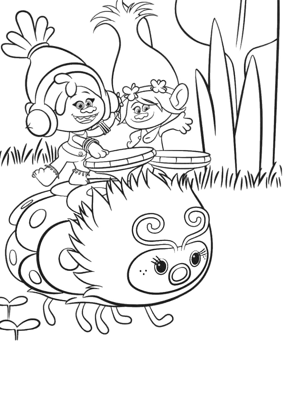 80 Printable Trolls Coloring Book 7