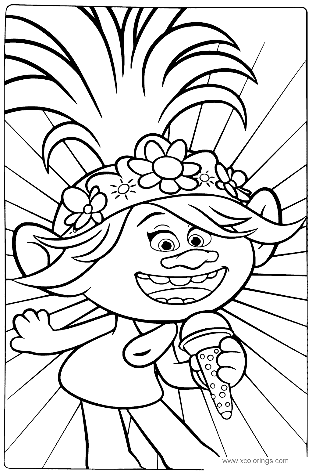 80 Printable Trolls Coloring Book 77