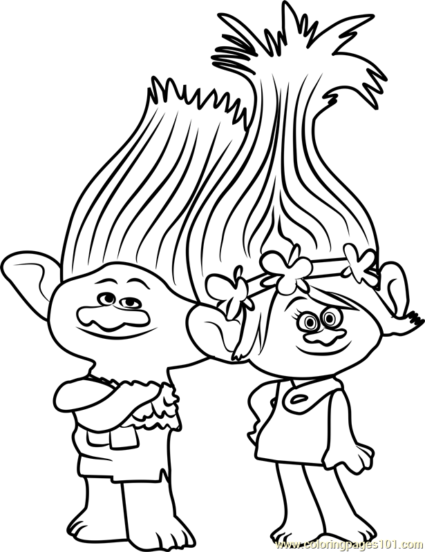 80 Printable Trolls Coloring Book 8