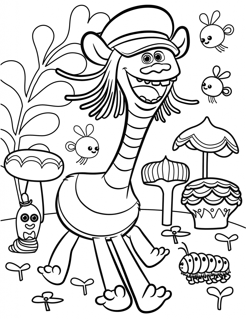 80 Printable Trolls Coloring Book 81