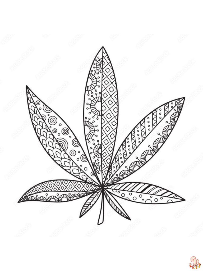 80 Printable Weed Coloring Book 15