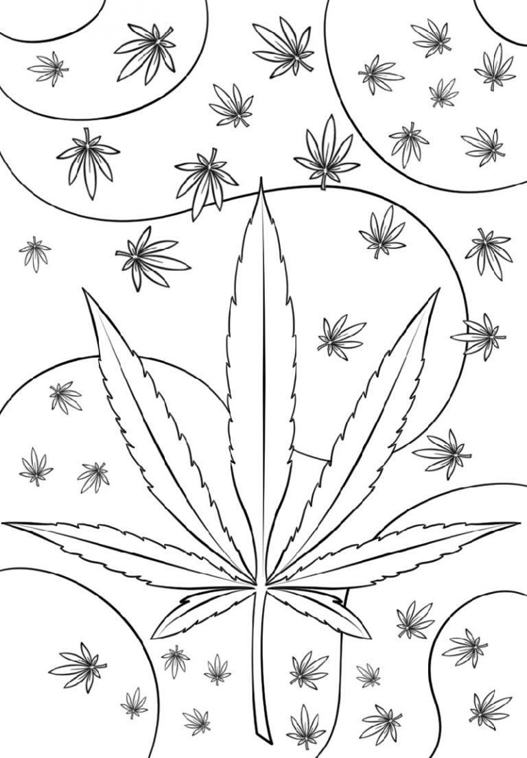 80 Printable Weed Coloring Book 18