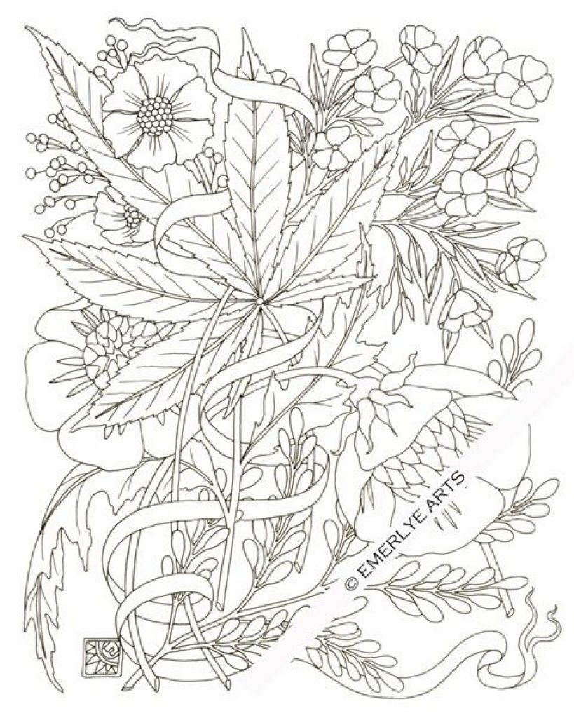 80 Printable Weed Coloring Book 37