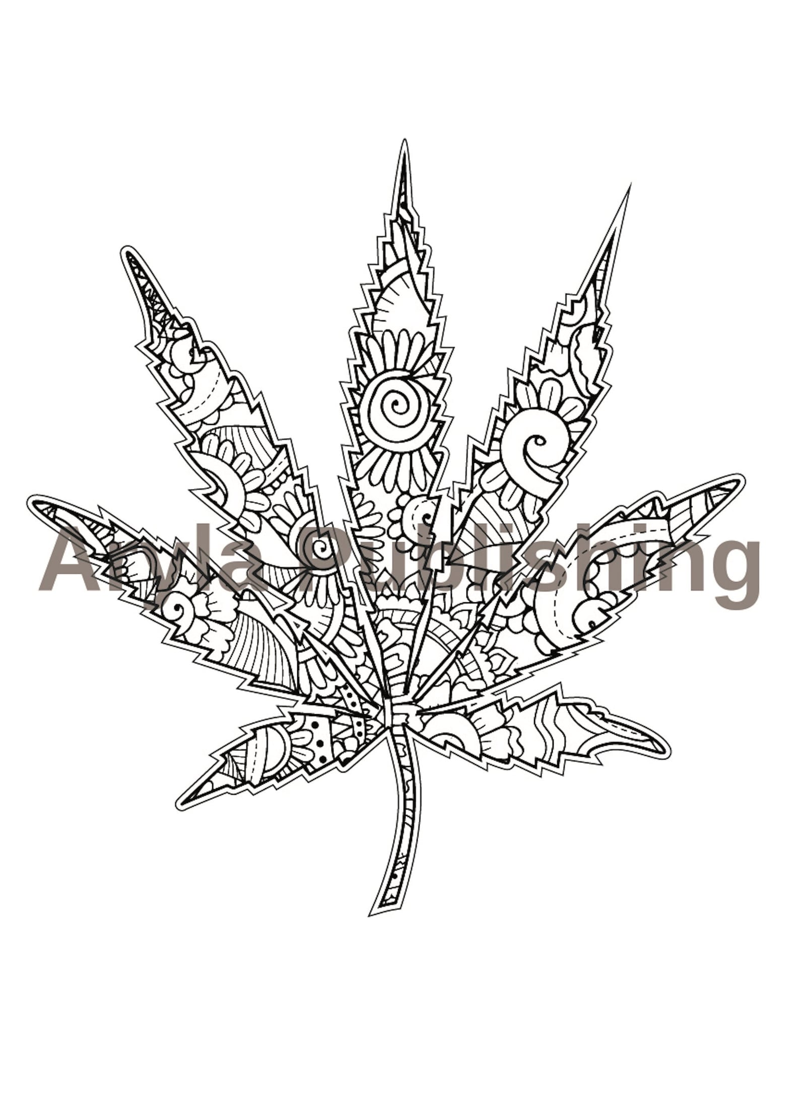 80 Printable Weed Coloring Book 41