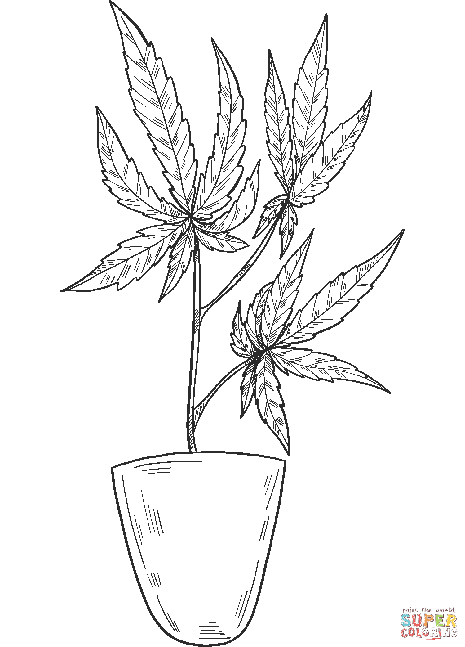 80 Printable Weed Coloring Book 51