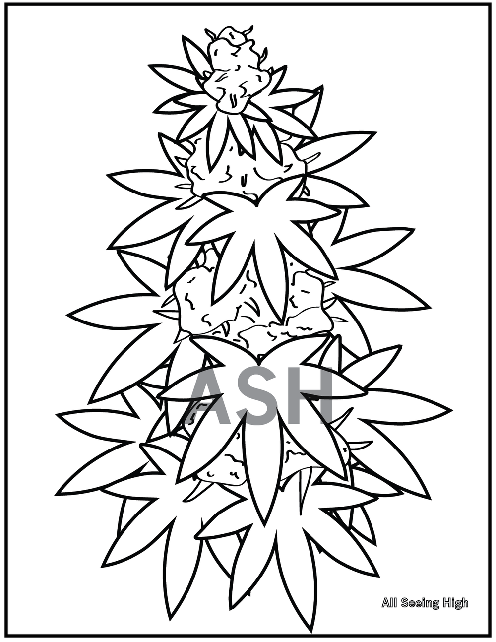 80 Printable Weed Coloring Book 59