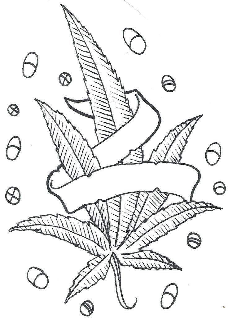 80 Printable Weed Coloring Book 61