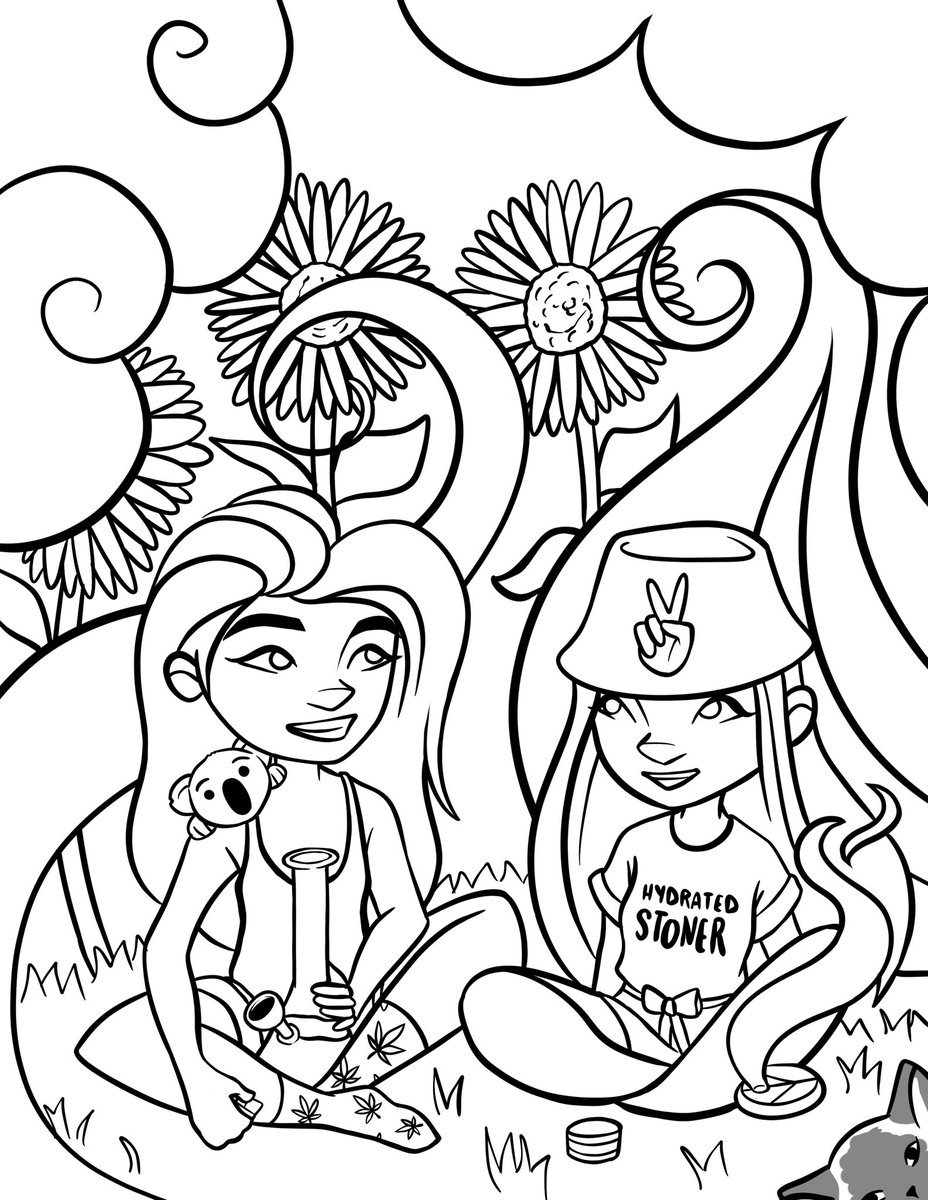 80 Printable Weed Coloring Book 71