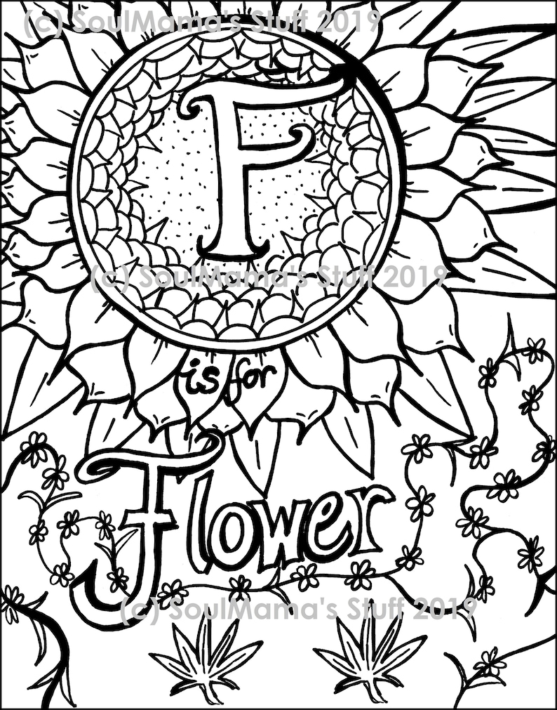 80 Printable Weed Coloring Book 89