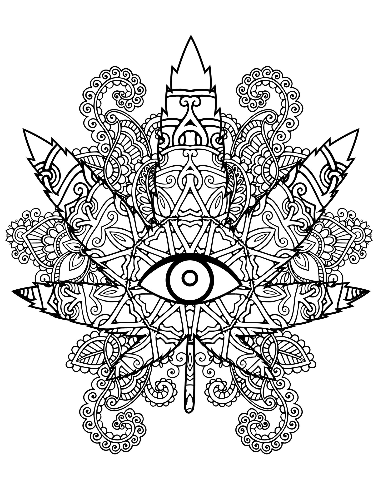 80 Printable Weed Coloring Book 93