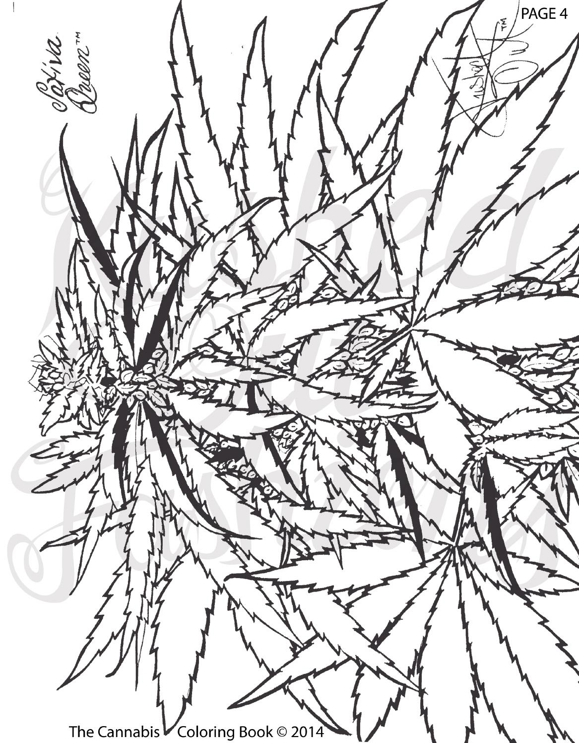 80 Printable Weed Coloring Book 96