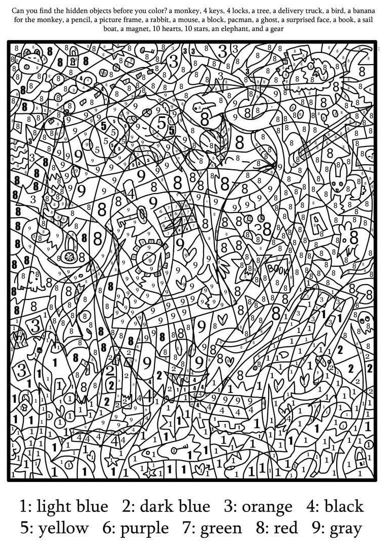 90 Adult Coloring Books With Numbers 41