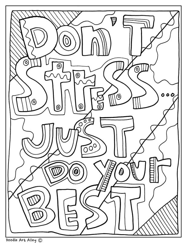 90 Printable Anxiety Coloring Books 44