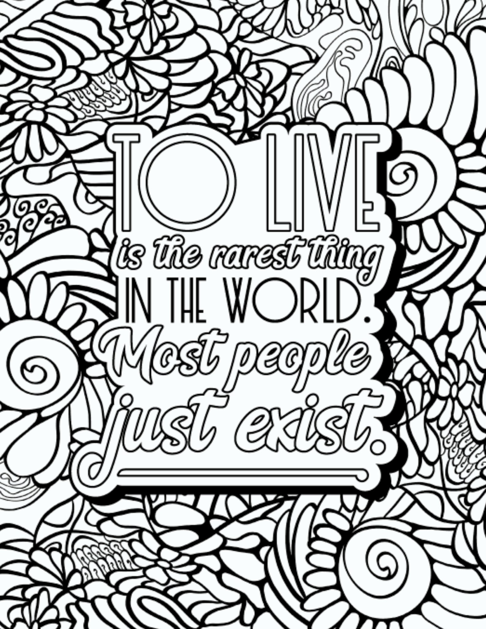 90 Printable Anxiety Coloring Books 47