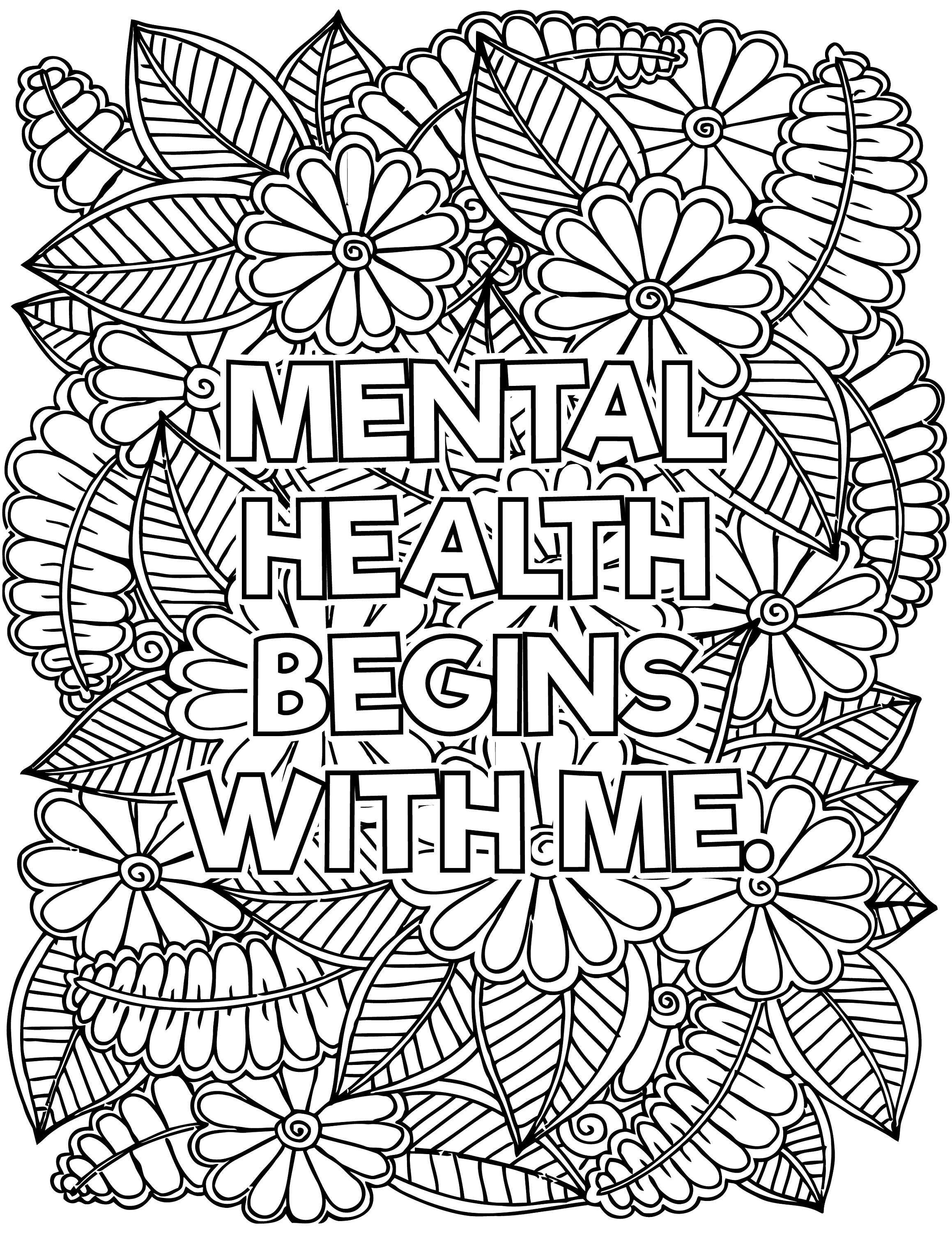 90 Printable Anxiety Coloring Books 48