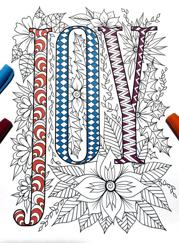 90 Printable Beautiful Word Coloring Book 16