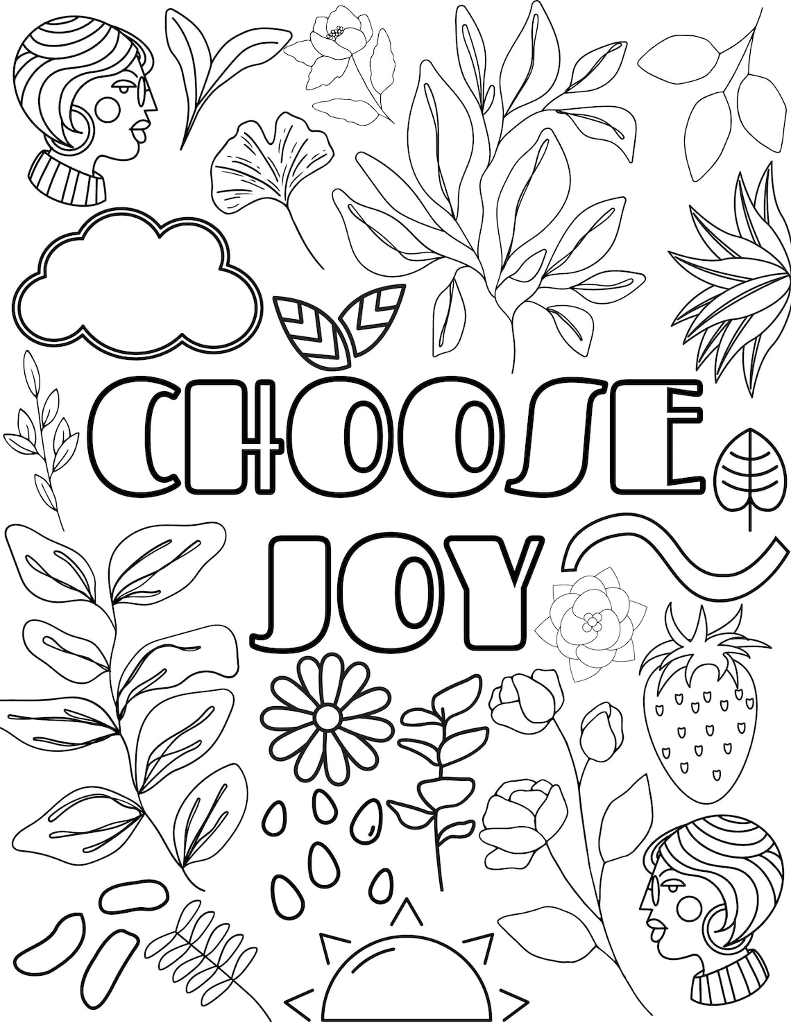 90 Printable Beautiful Word Coloring Book 20