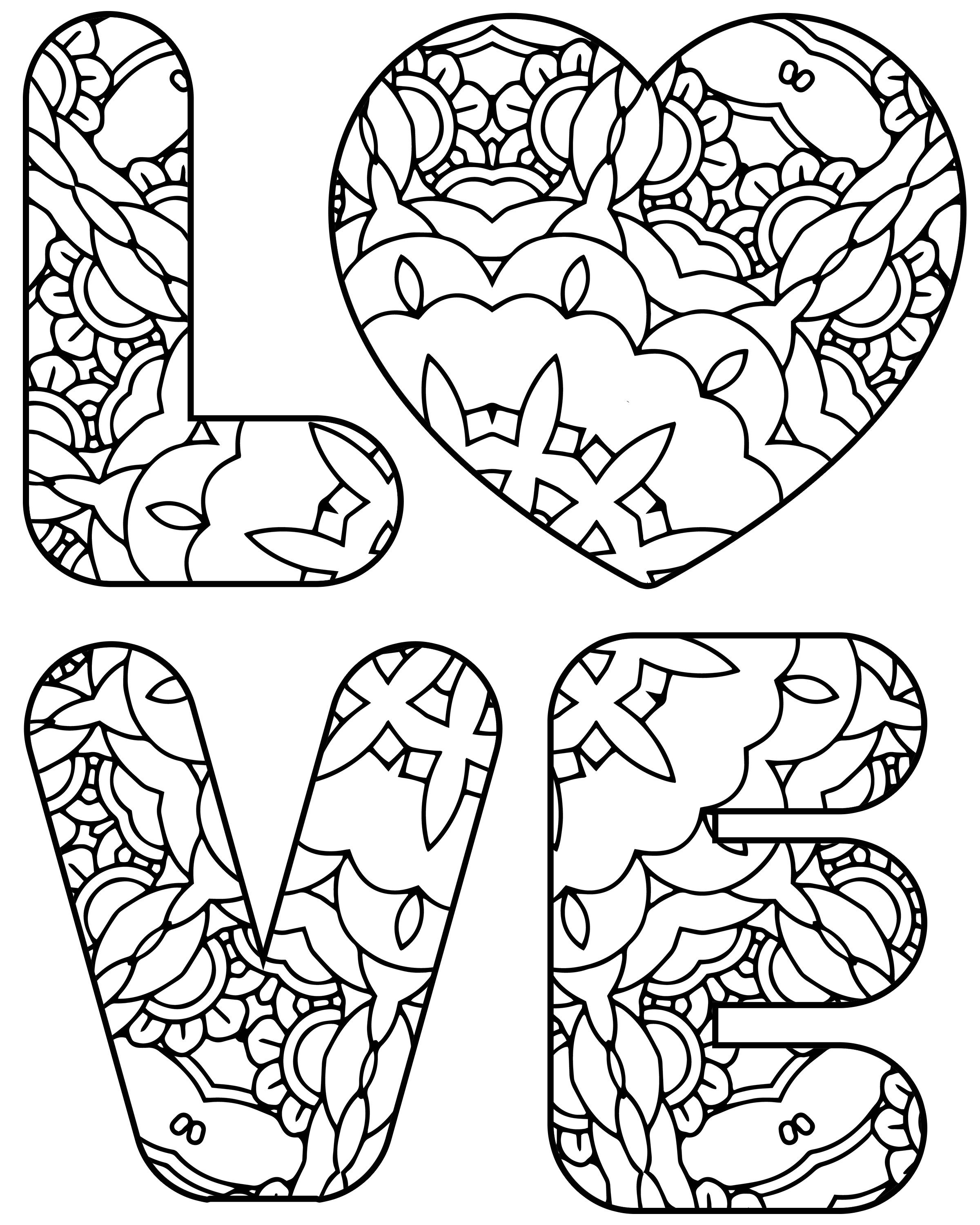 90 Printable Beautiful Word Coloring Book 26