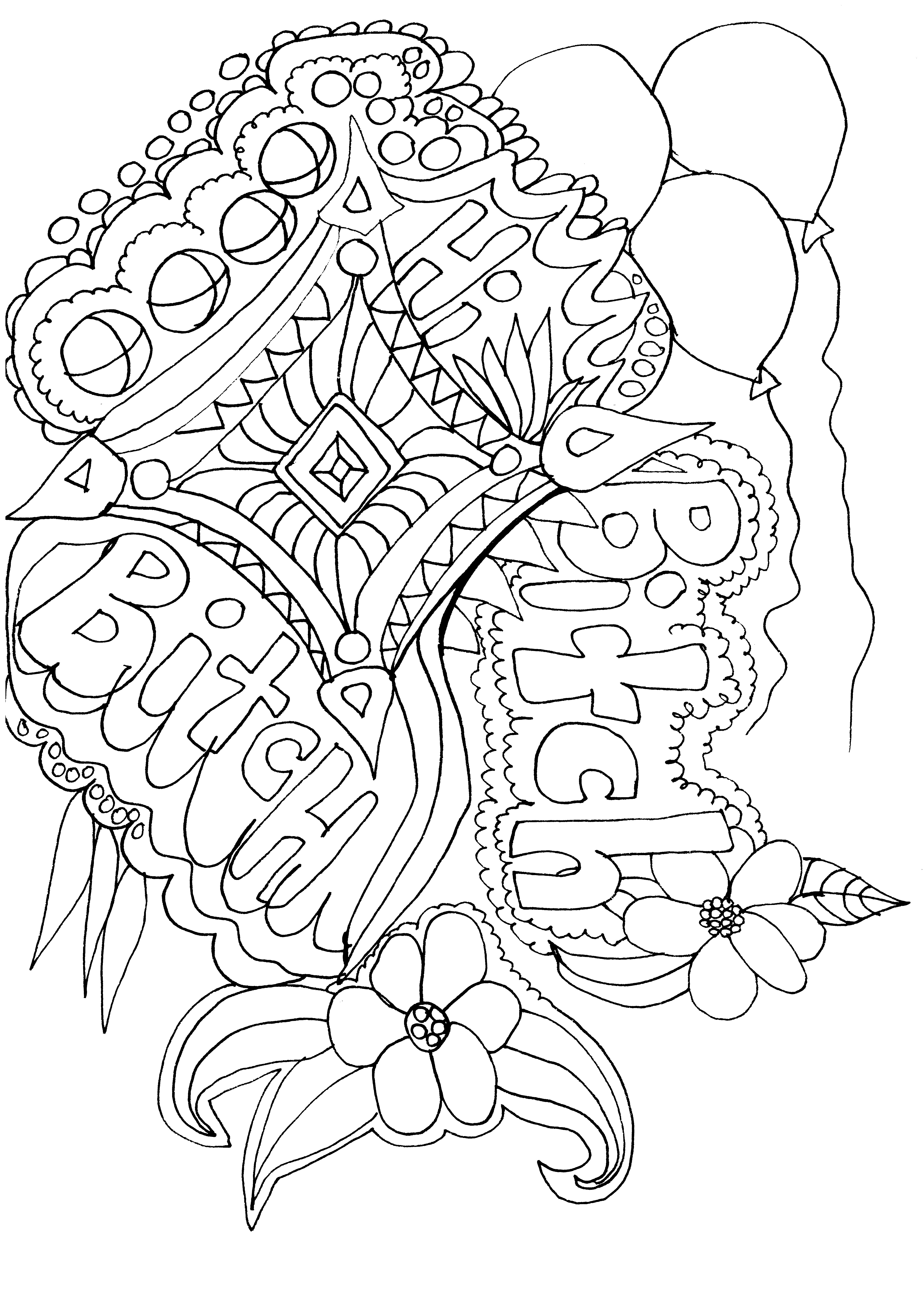 90 Printable Beautiful Word Coloring Book 39