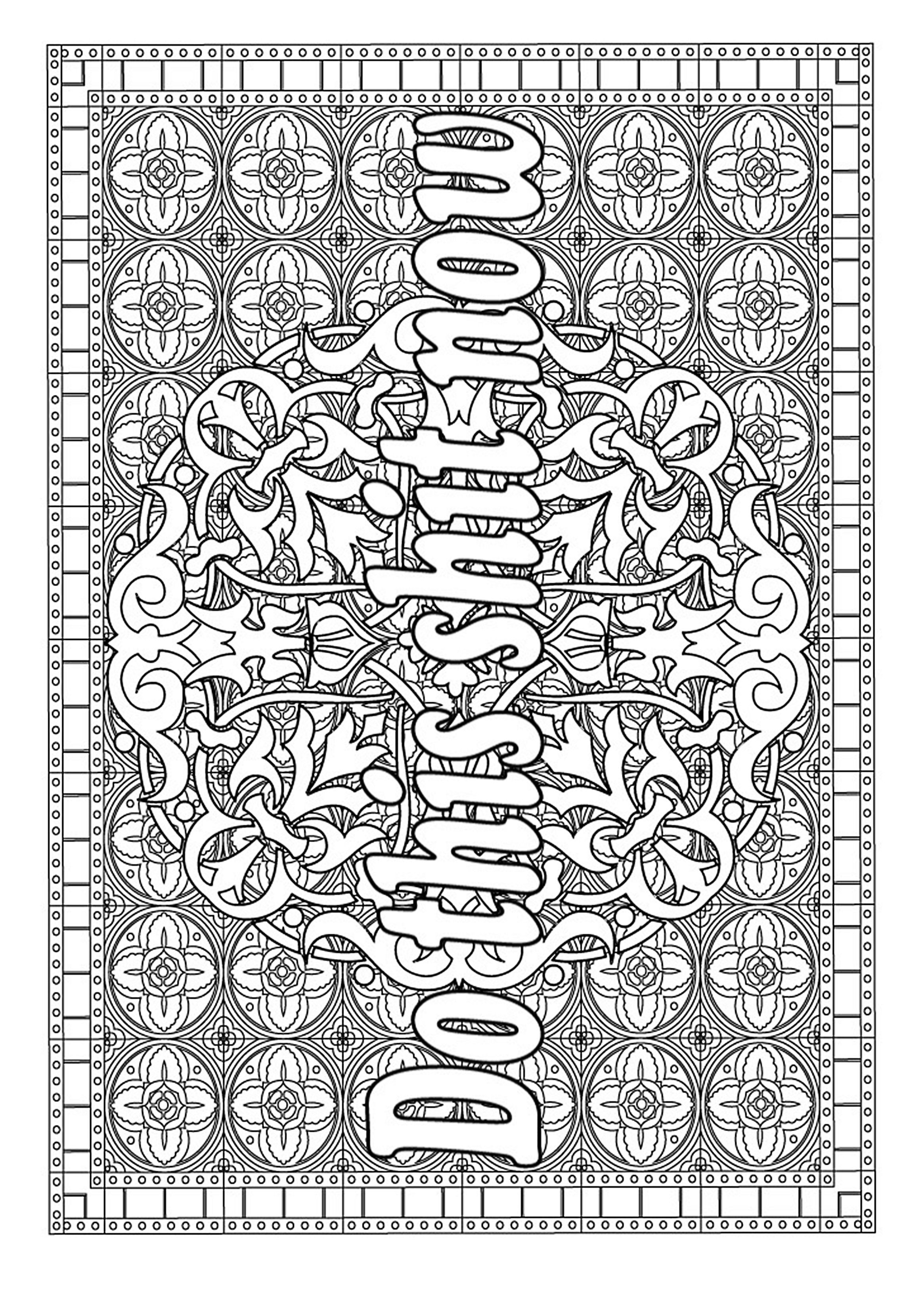 90 Printable Beautiful Word Coloring Book 66