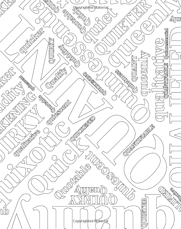 90 Printable Beautiful Word Coloring Book 88