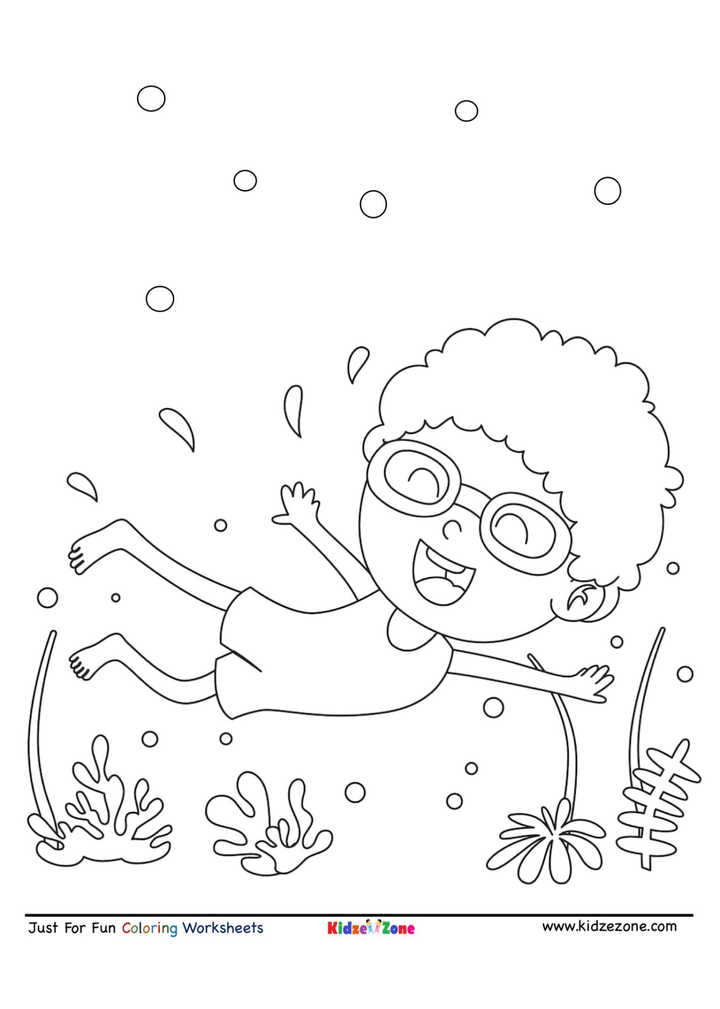 90 Printable Snorkeling Coloring Pages 2