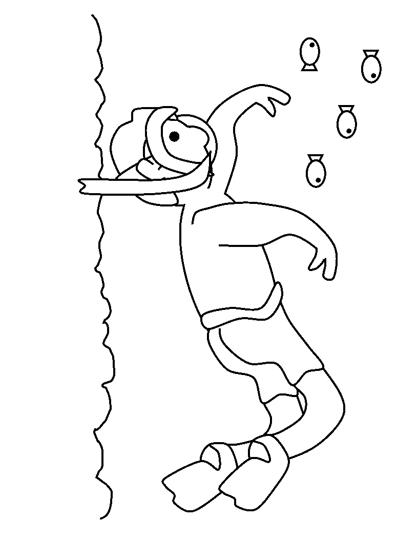 90 Printable Snorkeling Coloring Pages 27