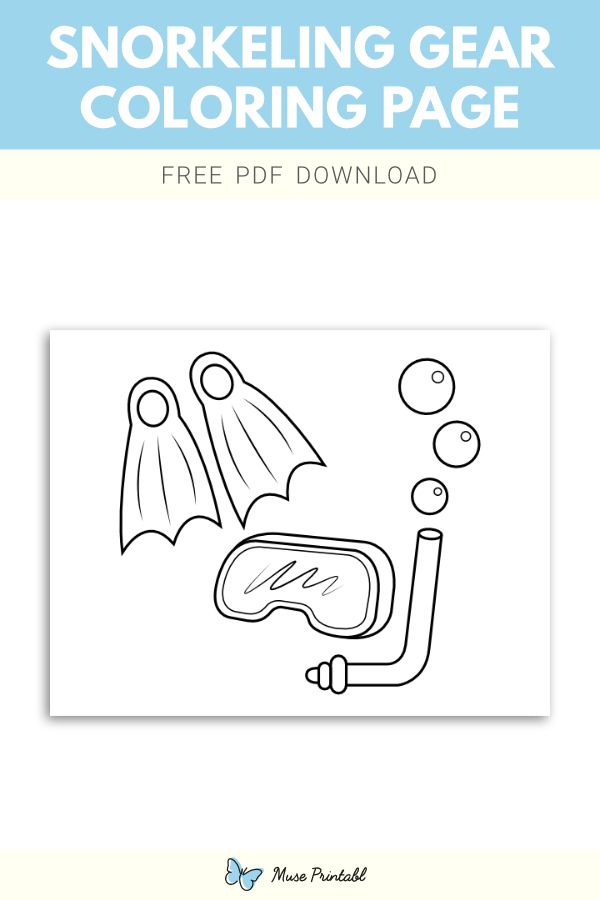 90 Printable Snorkeling Coloring Pages 38