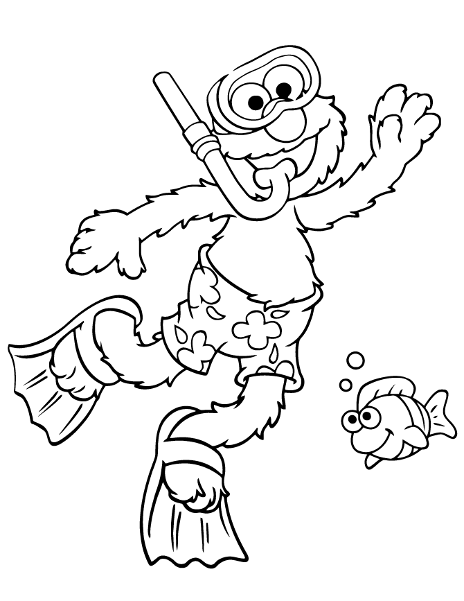 90 Printable Snorkeling Coloring Pages 48