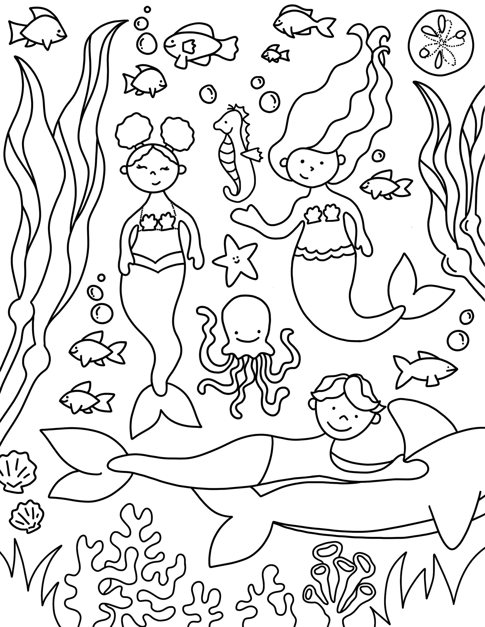 90 Printable Snorkeling Coloring Pages 5