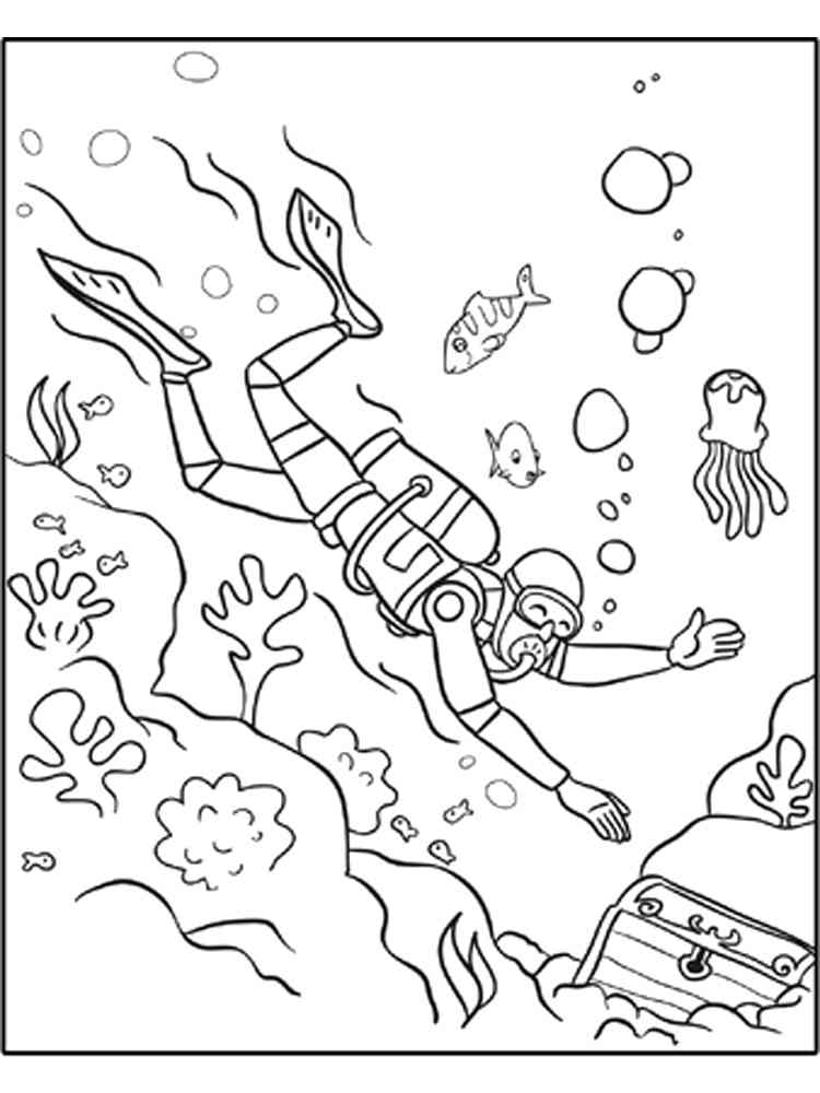 90 Printable Snorkeling Coloring Pages 64