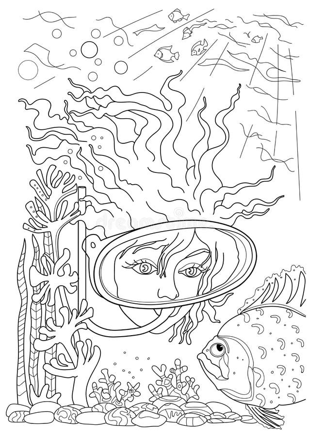 90 Printable Snorkeling Coloring Pages 69