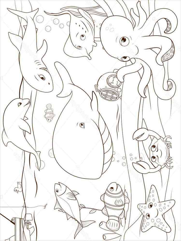 90 Printable Snorkeling Coloring Pages 7