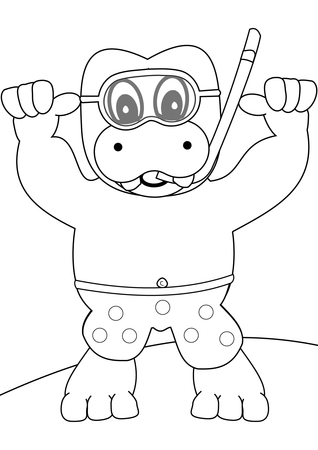 90 Printable Snorkeling Coloring Pages 78