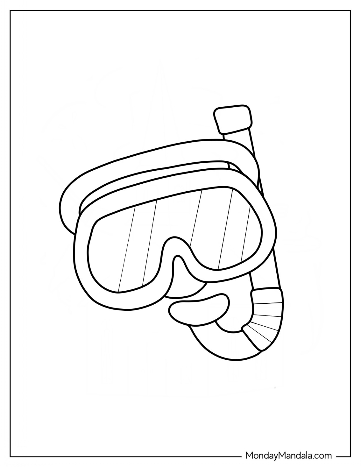 90 Printable Snorkeling Coloring Pages 81