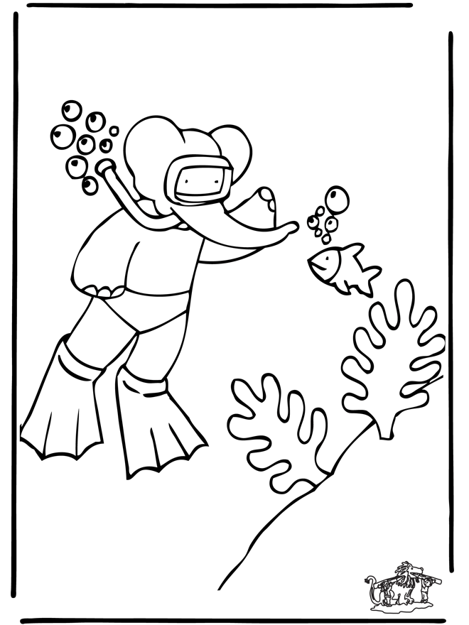 90 Printable Snorkeling Coloring Pages 83