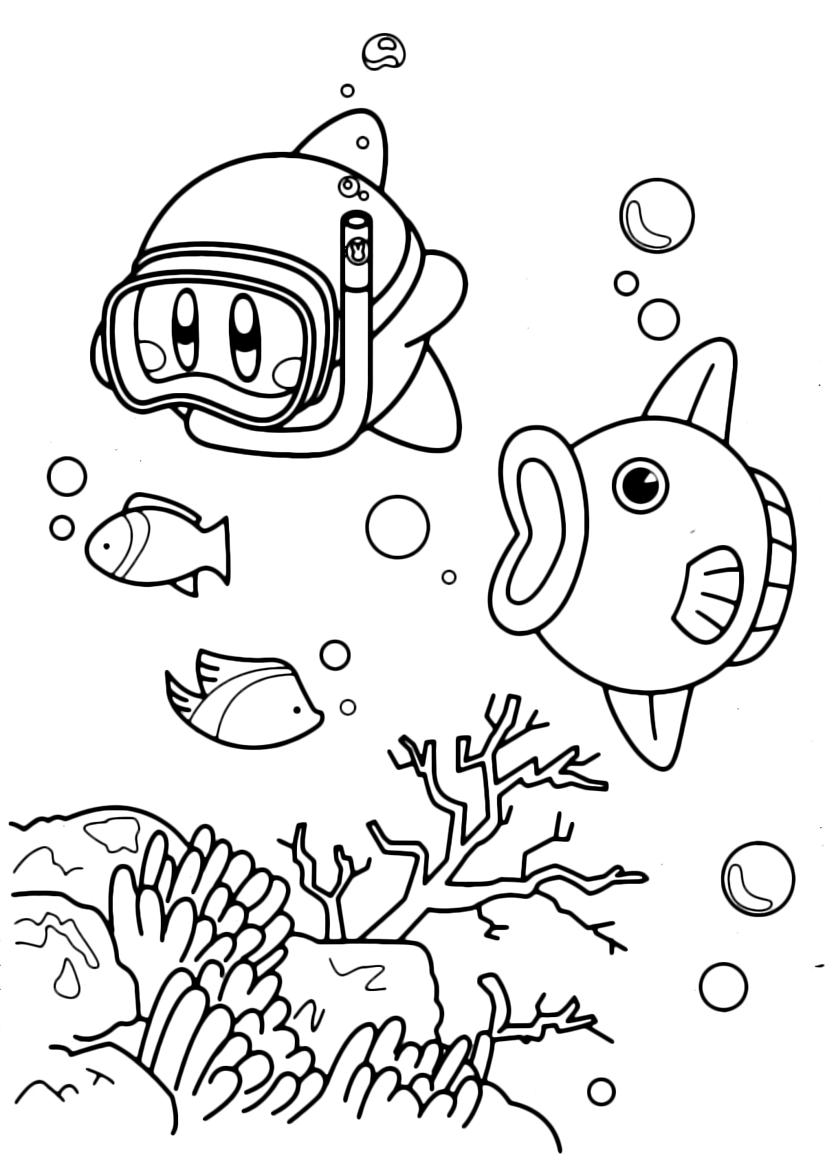 90 Printable Snorkeling Coloring Pages 85