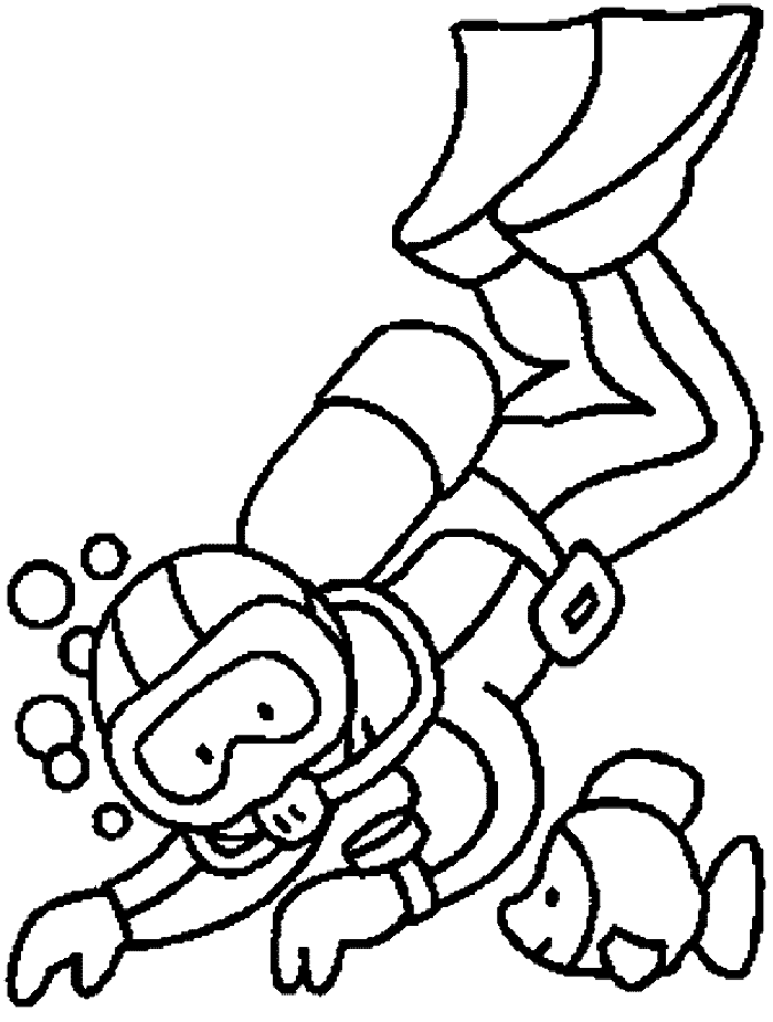 90 Printable Snorkeling Coloring Pages 88