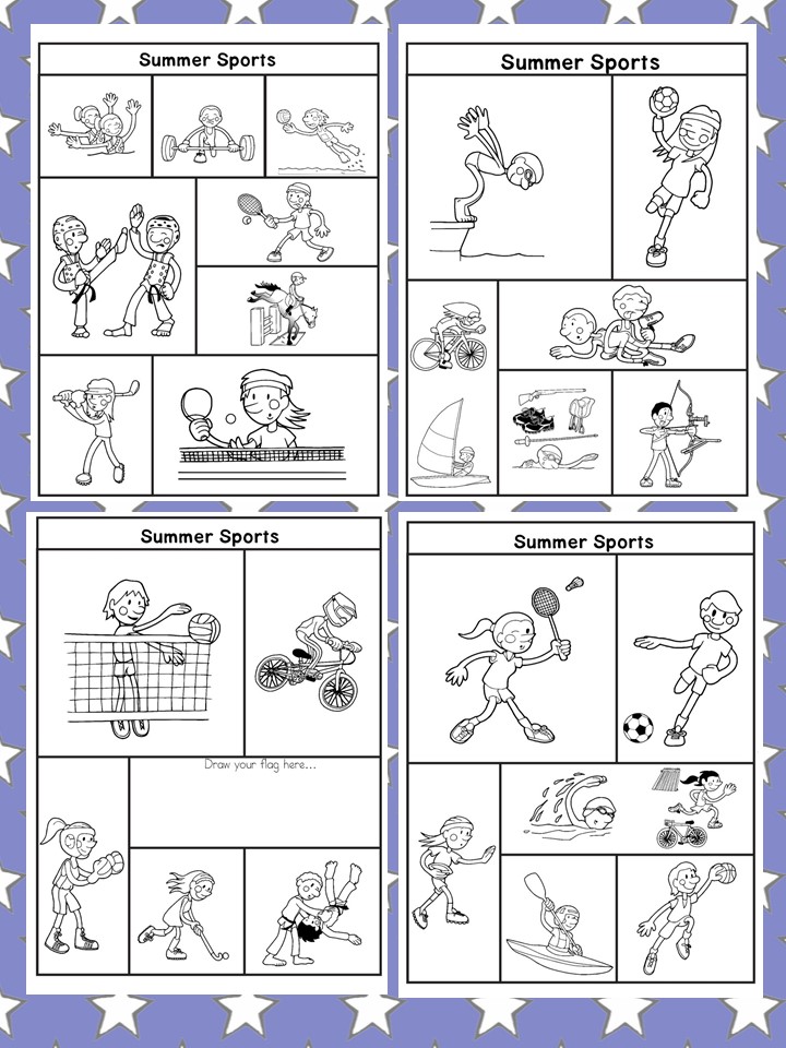 90 Printable Summer Sports Coloring Pages 1