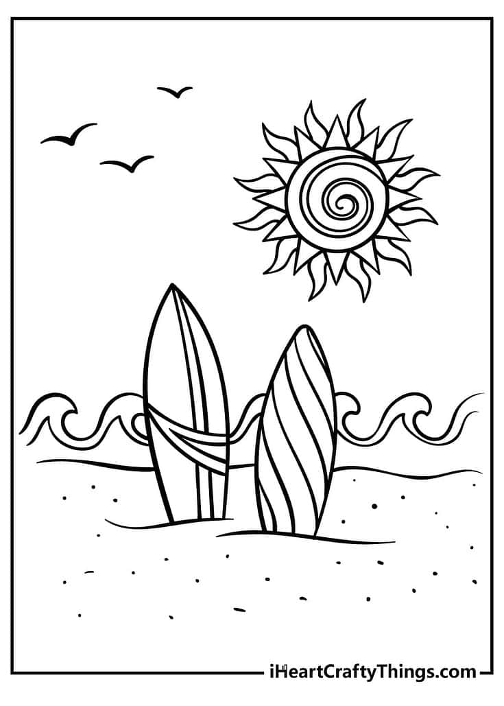 90 Printable Summer Sports Coloring Pages 15