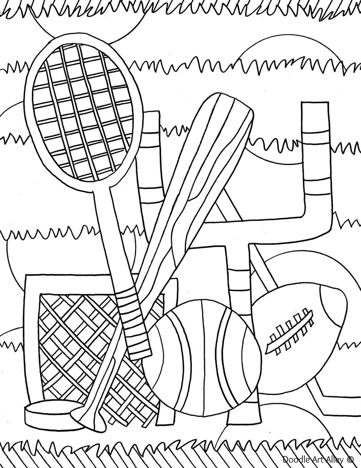 90 Printable Summer Sports Coloring Pages 24