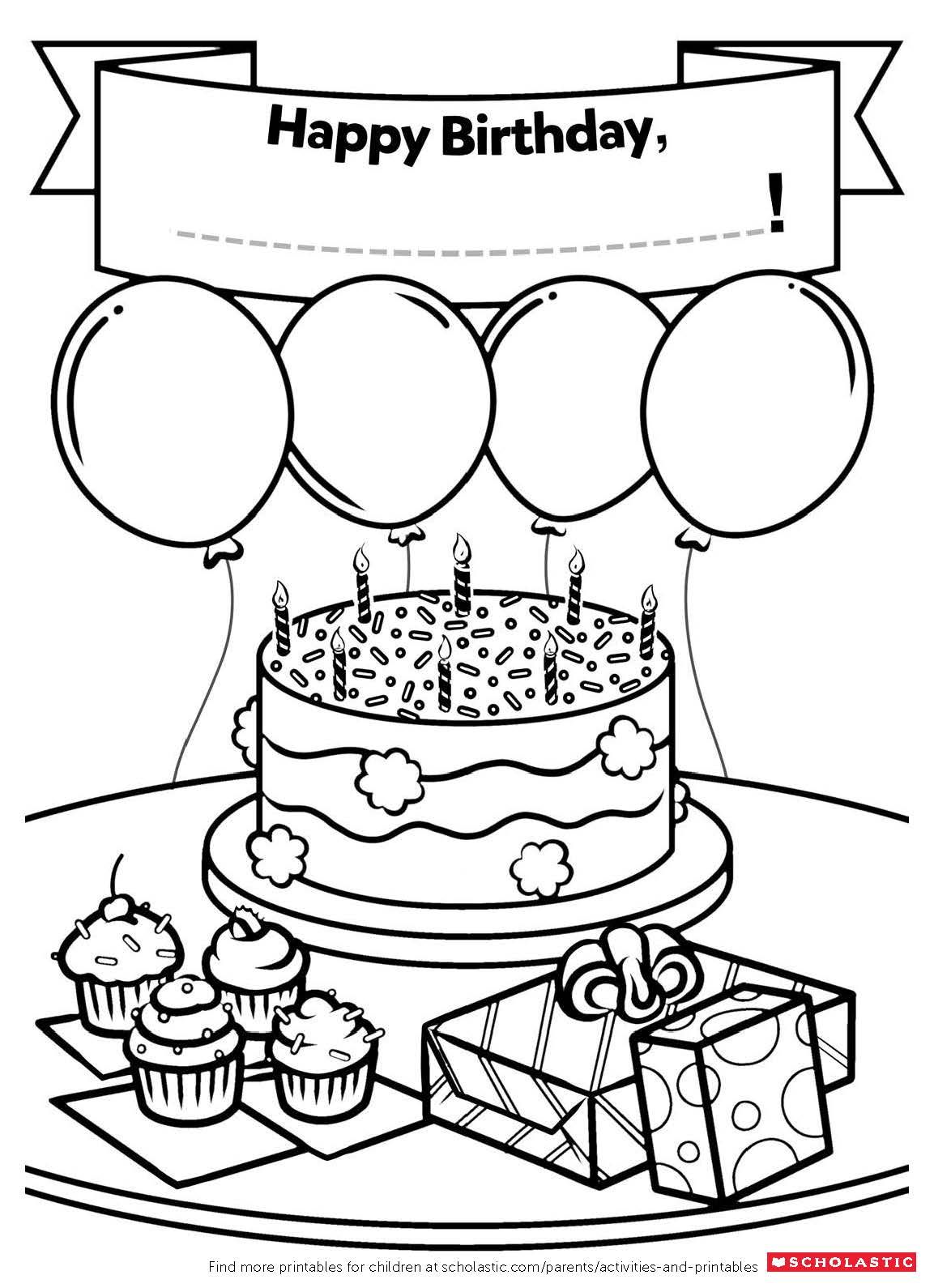 Get 85 Printable Coloring Cards For Birthdays Ideas 1