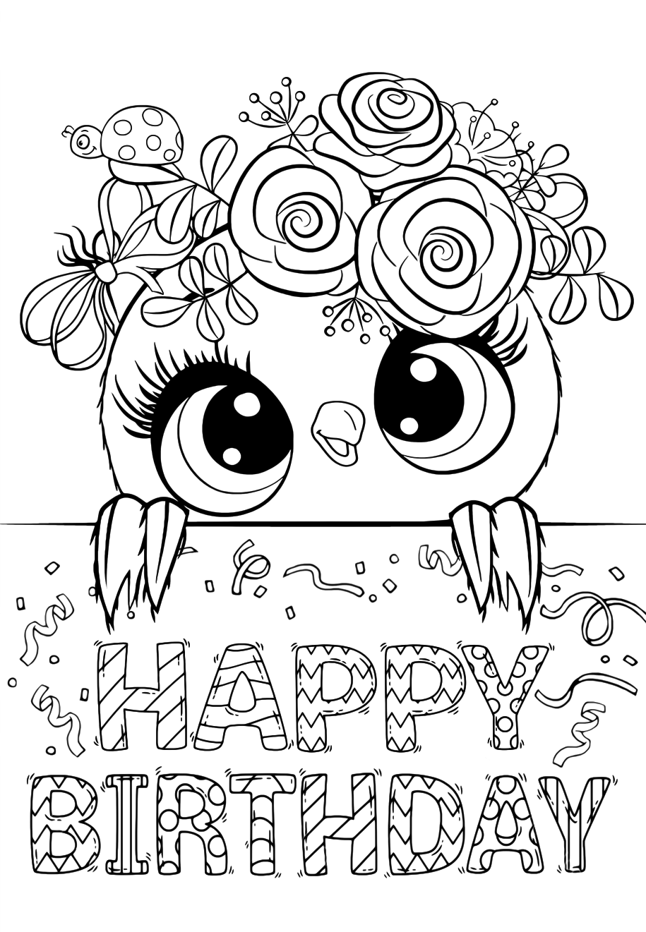 Get 85 Printable Coloring Cards For Birthdays Ideas 17