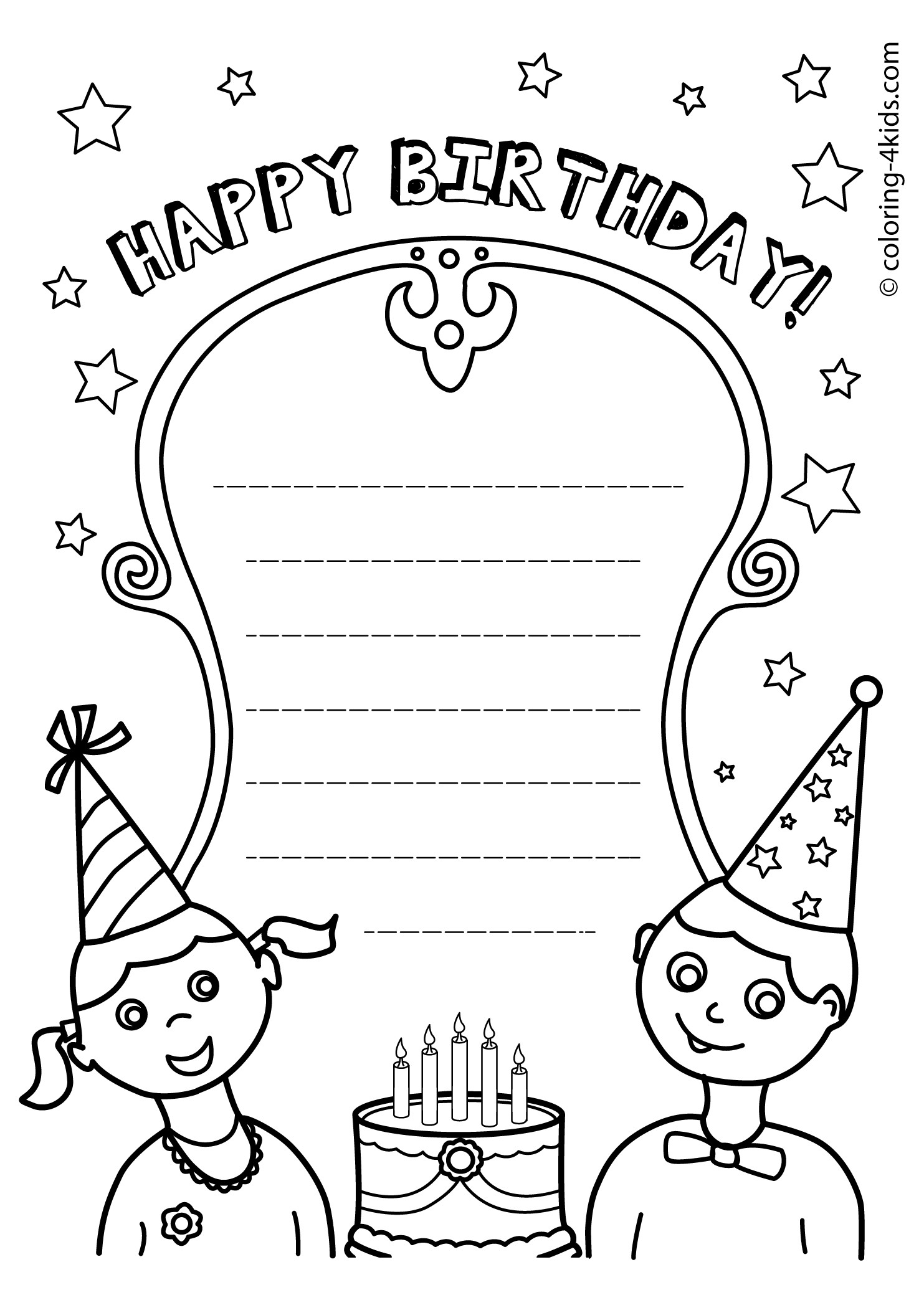 Get 85 Printable Coloring Cards For Birthdays Ideas 26